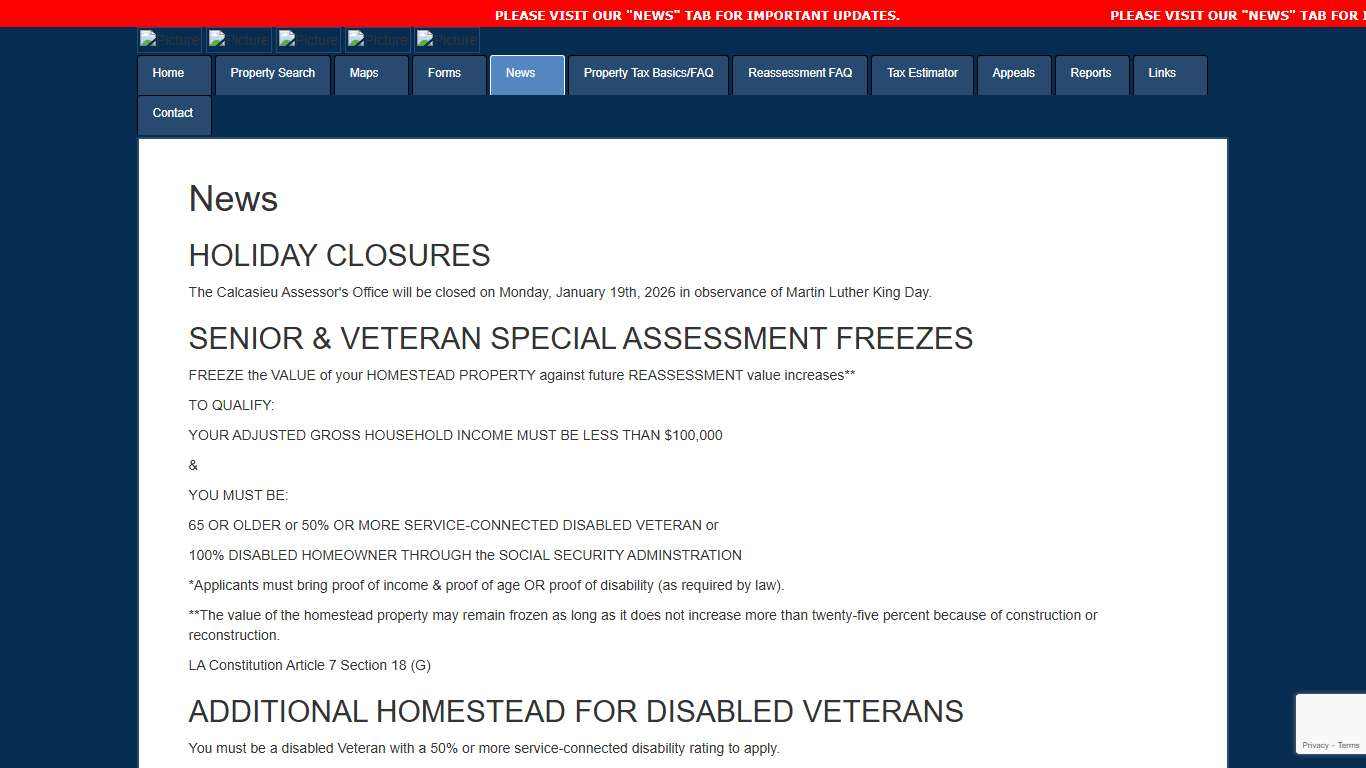 Calcasieu Parish Assessor Web Site