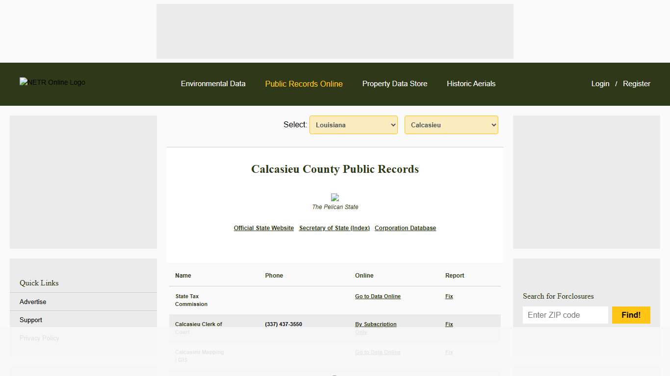 NETR Online • Calcasieu • Calcasieu Public Records, Search Calcasieu Records, Calcasieu Property Tax, Louisiana Property Search, Louisiana Assessor